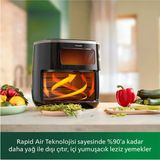Philips Rapid Air 5.6 Litre Camlı Airfryer Xl Fritöz