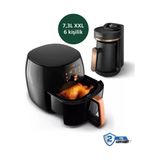 Philips Rapid Air Teknoloji Premium, Dev 7.3 Litrelik Hacmi, 2250W Gücü Xxl Premium Airfryer & Fritöz + Philips Türk Kahve Makinesi