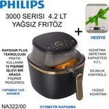 Philips Rapidair Plus Teknolojisi İle Hızlı, Eşit Pişirme 3000 Serisi 4.2 L Airfryer + Mutfak Tartısı Hediyesi