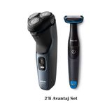 Philips S3144/00 Islak - Kuru Sinek Kaydı Tıraş Makinesi - BG1024 Banyo Vücut Bakım Makinesi 2'li cok-renkli