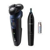 Philips S5445 Islak/kuru Sinek Kaydı Tıraş - Kulak-Burun Tüy Kesme Makinesi 2'li Avantaj Set - Siyah