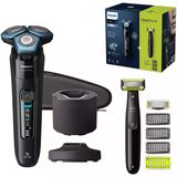 Philips S7783/78 Tıraş Makinesi Serisi 7000 Hassas Çelik Bıçaklara, Hareket Kontrol Sensörüne, Esnek 360 Derece Tıraş Başlıklarına Sahip Elektrikli Islak Ve Kuru Tıraş Makinesi, Siyah