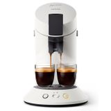Philips Senseo Original Plus kahve makinesi (kahve sertliği seçeneği, kahve artırma teknolojisi, geri dönüştürülmüş plastikten yapılmış), beyaz CSA210/10