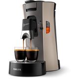 Philips Senseo Select CSA240/30 kahve yastık makinesi - kahve sertliği seçimi Plus, not işlevi, geri dönüştürülmüş plastikten yapılmış, 1450 watt, 0,9 L, 31 x 15,5 x 31 cm, bej
