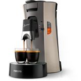 Philips Senseo Select CSA240/30 kahve yastık makinesi - kahve sertliği seçimi Plus, not işlevi, geri dönüştürülmüş plastikten yapılmış, 1450 watt, 0,9 L, 31 x 15,5 x 31 cm, bej