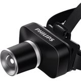 Philips SFL3347 Zooming Özellikli Max. 650 Lümen 15W LED Kafa Lambası Type-C Şarjlı IP44 Suya Dayanıklı Ayarlanabilir Kafa Feneri - Siyah