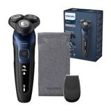 Philips Shaver 5000 - Erkekler Için Elektrikli Tıraş Makinesi: Hassas Düzeltici ve Yumuşak Taşıma Çantasıyla Metalik Mavi Islak ve Kuru Tıraş (Model S5465/18)