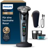 Philips Shaver I9000, Erkekler Için Entegre Düzelticili Elektrikli Islak ve Kuru Tıraş Makinesi, Pudra Mavisi, Temizleme Istasyonu, Şarj Istasyonu ve Seyahat Çantası (Model X9001/30)