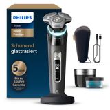 Philips Shaver I9000 Prestige, Erkekler Için Elektrikli Islak ve Kuru Tıraş Makinesi, Entegre Düzeltici, Siyah, Basınç Sensörü, Temizleme Istasyonu, Şarj Istasyonu ve Seyahat Çantası (Model XP9207/30)