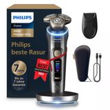 Philips Shaver İ9000 Prestige Ultra, Erkekler İçin Elektrikli Islak Ve Kuru Tıraş Makinesi, Koyu Gri, Basınç Ve Hareket Sensörü, Düzeltme Aparatı, Şarj İstasyonu Ve Seyahat Çantası (Model Xp9402/11)
