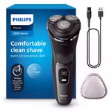 Philips Shaver Series 3000 - Erkekler Için Elektrikli Tıraş Makinesi: Islak ve Kuru Tıraş, Skinprotect Teknolojisiyle, Antrasit, Katlanabilir Sakal Düzelticiyle, Kablosuz (S3145/00)