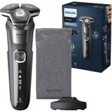 Philips Shaver Serisi 5000 - Erkekler Için Islak ve Kuru Elektrikli Tıraş Makinesi - Skinıq Teknolojisi, Akıllı Sakal Sensörü ve 360° Esneklik - Gümüş