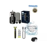 Philips Sıfır Traş-Burun Vucüt Erkek Bakım Seti- Premium Kablosuz, 7 Yıl Motor Ve Pil Ömrü Sp9872/22 9000 Serisi Islak Kuru Tıraş Makinesi+O