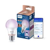 Philips Smart LED Ampul A60 E27 60W Eşdeğer RGB - Google Home, Alexa, HomeKit ve Matter uyumlu