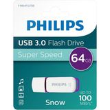 Philips Snow 64 GB LED Göstergeli Super Speed USB 3.0 Flash Bellek - Beyaz