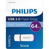 Philips Snow 64 GB Yüksek Hızlı USB 2.0 Flash Bellek - Beyaz
