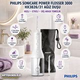 Philips Sonicare 3000 Ağız Duşu + Titreşimli Diş Fırçası Hediye - PİLLİ DİŞ FIRÇASI HEDİYE - Beyaz