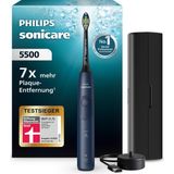 Philips Sonicare 5500 Elektrikli Diş Fırçası, 2 Fırçalama Moduna Sahip Sonic Diş Fırçası, Basınç Kontrolü, Easystart, Smartimer ve Brushpacer, Donanma, Model HX7113/01 [yeni Teknoloji] - Beyaz