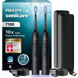 Philips Sonicare 7100 Elektrikli Diş Fırçası, Uygulamalı Sonic Diş Fırçası, 4 Fırçalama Modu, 3 Yoğunluk Seviyesi, Basınç Kontrolü, Easystart, Smartimer, Siyah, 2'li Paket, HX7429/03 [yeni Teknoloji] - Beyaz