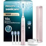 Philips Sonicare Diamondclean 9000 Elektrikli Diş Fırçası, Özel Sürüm - Sonic Diş Fırçası, Temizleyici Dişler, 4x C3 Premium Plak Savunması Fırça Başlıkları, Pembe (Model HX9911/79) - Beyaz