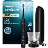Philips Sonicare Diamondclean 9000 Elektrikli Diş Fırçası, Uygulamalı Sonik Diş Fırçası, Basınç Sensörü, 4 Fırçalama Modu, 3 Yoğunluk Seviyesi, Şarj Camı ve USB Seyahat Çantası, Siyah, Model HX9911/09 - Beyaz