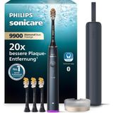 Philips Sonicare Diamondclean 9900 Prestige Elektrikli Diş Fırçası, Senseıq Teknolojisi ve Uygulamasıyla, 5 Fırçalama Modu, 3 Yoğunluk Seviyesi, Şarj Kutusu, Koyu Mavi, Model HX9992/45 - Beyaz