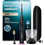 Philips Sonicare Diamondclean Smart 9400 Elektrikli Diş Fırçası, Uygulamalı Sonik Diş Fırçası, Basınç Sensörü, Fırça Başlığı Algılama, 4 Fırçalama Modu ve 3 Yoğunluk Seviyesi, Siyah, Model HX9917/89 - Beyaz