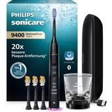 Philips Sonicare Diamondclean Smart 9400 Elektrikli Diş Fırçası, Uygulamalı Sonik Diş Fırçası, Basınç Sensörü, Fırça Başlığı Algılama, 4 Fırçalama Modu ve 3 Yoğunluk Seviyesi, Siyah, Model HX9918/89 - Beyaz