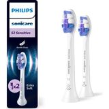 Philips Sonicare Sensitive Yedek Diş Fırçası Başlığı, Ultra Yumuşak 2’li Paket, Beyaz, HX6052/87