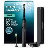 Philips Sonicare Series 3100 Elektrikli Diş Fırçası - Basınç Sensörlü Sonic Diş Fırçası, 3 Yoğunluk Seviyesi, Easystart, Smartimer, 14 Gün Çalışma Süresi, Seyahat Çantası, Siyah, Hx4034/22, [Yeni]