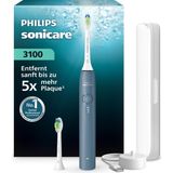 Philips Sonicare Series 3100 Elektrikli Diş Fırçası Basınç Sensörlü Sonic Diş Fırçası, 3 Yoğunluk Seviyesi, Easystart, Smartimer, 14 Günlük Çalışma Süresi, Seyahat Çantası,koyu Mavi, HX4034/24, [yeni] - Beyaz