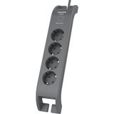 Philips SPN3140A/62 Akım Korumalı Priz 900J 4'lü (2m), Gri