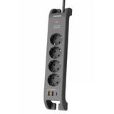 Philips Spn4140ga/62 4'Lü Akım Korumalı Priz, 2400J, 2M Kablo, Usb-C Pd 20W, 2X Usb-A Qc 18W, Gri