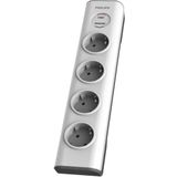 Philips SPN7040WA/62 Beyaz 600 Joules 2 mt Örgülü Kablo 4 Soket Akım Korumalı Priz