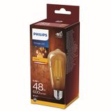 Philips ST64 Led Classic 2700K Sarı Işık E27 Normal Duy Dim Edilmez 48 W Filament Ampul