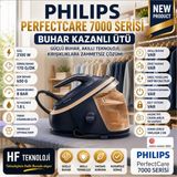 Philips Steam Glide Tabanı ile 3210 W Gücü ve Otomatik Kapanma Özelliği ile Yeni Buhar Kazanlı Ütü - Gri