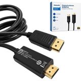 Philips SWA3129A/93 5 Metre Displayport To HDMI 4K 30Hz Kablo Altın Kaplama - 1,5 m - Siyah