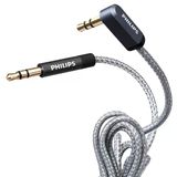 Philips Swr2114f/93 1 Metre 3.5Mm Stereo Aux Ses Kablosu 90 Derece L Tipi Açılı Örgülü Zırhlı Ses Kablosu