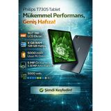 Philips T7305 10.1” Tablet4 GB RAM 128 GB Hafıza HD LCD Ekran (Resmi Distribütör Garantili)