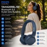 Philips TAH4209BL/00 Bluetooth 5.3 Kulak Üstü Kulaklık Lacivert