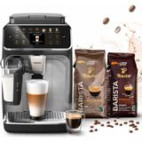 Philips Tam Otomatik Espresso Makinesi - 12 Sıcak & Soğuk Içecek, Lattego Süt Köpürtücü, Sessiz Çalışma, Hızlı Başlangıç, (2 kg Kahve Hediyeli) Çekirdekten Fincana Taze Kahve - Siyah - Gümüş