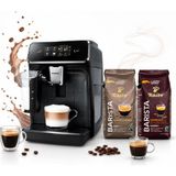 Philips Tam Otomatik Espresso Makinesi - Beyaz, 4 Içecek Seçeneği, (2 kg Kahve Hediyeli) Dokunmatik Kontrol, Sessiz Seramik Öğütücü, Kolay Temizlenen Süt Köpürtücü, 15 Bar Basınç