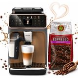 Philips Tam Otomatik Kahve Makinesi - 20 Sıcak & Soğuk Içecek, Seramik Öğütücü, Lattego Süt (2 kg Kahve Hediyeli) Köpürtücü, Renkli Dokunmatik Ekran, Sessiz Çalışma, Çift Fincan - Siyah - Gri