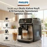 Philips Tek Tuşla 20 Çeşit Kahve Hazırlayan Akıllı Espresso Makinesi Lattego - Siyah