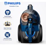 Philips Toz Torbasız Elektrikli Süpürge Powercyclone Teknolojisi, Alerji Kilit Sistemi ve Triactive Başlıkla Güçlü Emiş, Sessiz Çalışma ve Kolay Temizlik Deneyimi Sağlar, Derinlemesine Temizlik, Kontrollü E - Mavi - FC9749-07