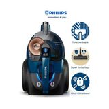 Philips Turbo Başlıklı Torbasız Süpürge, Olağanüstü Çekiş Gücü - Hepa Filtreli 7000 Serisi Powerpro Max Triactive Başlıklı Yüksek Performanslı Toz Torbasız El