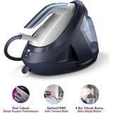 Philips Ultra Güçlü Performanslı Perfectcare 8000 Serisi 2700 Watt Buhar Kazanlı Ütü, Onerous Mutfak Tartısı Hediye - Lacivert
