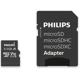 Philips Ultra Hızlı Microsdxc Kart 512 GB + Sd Adaptör Uhs-I U1, 80 Mb/s'ye Kadar Okuma Hızı, A1 Hızlı Uygulama Performansı, V10, Akıllı Telefonlar, Tabletler, Pc, Kart Okuyucu, Full Hd Video Için Haf