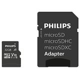 Philips Ultra Speed Micro SDHC Card 32 GB + SD Adaptör UHS-I U1, 80 MB/s'ye kadar okuma hızı, A1 Fast App Performans, V10, akıllı telefonlar, tablet, PC, kart okuyucu, Full HD video için hafıza kartı