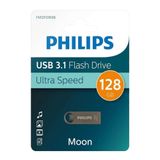 Philips USB Stick 128 GB USB 3.1 Flash Drive Moon Edition PC, dizüstü bilgisayar, bilgisayar için 180 MB/s'ye kadar okuma metal anahtarlık halkası kapaksız